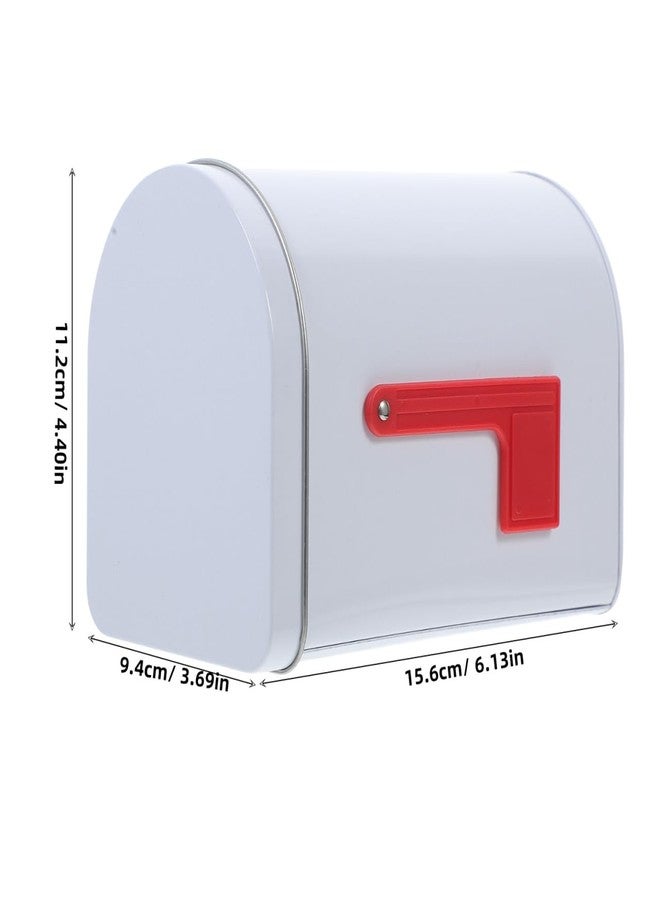 TOPPERFUN 2Pcs Mini Mailbox, 6.13x4.40x3.69in Tinplate Kids Mailbox, Present Mail Box Decorative Outdoor Tin Box Letter Can for Role Playing and DIY Handicraft - Image 2